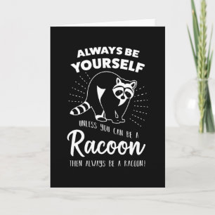 Funny Racoon Trash panda Raccoon Geschenk Karte