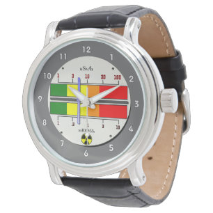Funny Radiation Geiger Counter Effect Wristwatch Armbanduhr