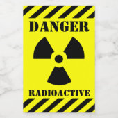 Funny RADIOACTIVE Symbol Halloween Lebensmitteletikett (Einzelnes Label)
