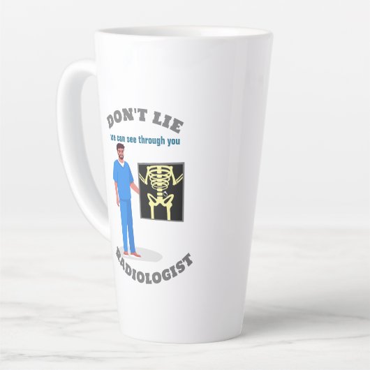 Funny Radiologist Custom Radiology Specialty Milchtasse (Linke Ecke)