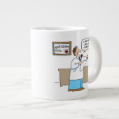 Funny Radiologist Singing Karaoke Song Cartoon Jumbo-Tasse (Vorderseite Rechts)