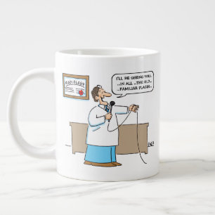 Funny Radiologist Singing Karaoke Song Cartoon Jumbo-Tasse