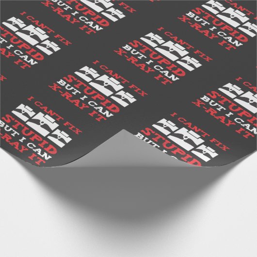 Funny Radiology Xray Bones Krass Tech Radiologin Geschenkpapier (Ecke)