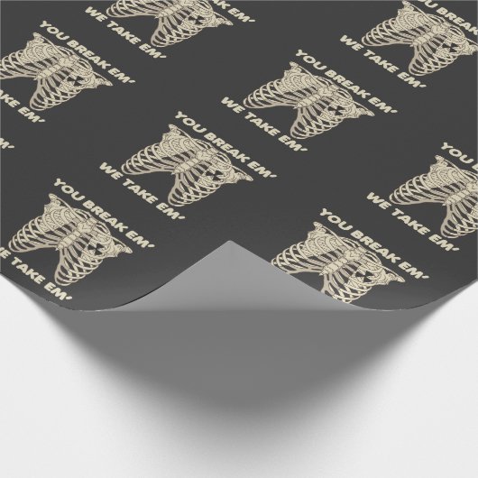 Funny Radiology Xray Skeleton Krass Technology Geschenkpapier (Ecke)