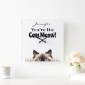 Funny Ragdoll Cam Wall Clock Quadratische Wanduhr (Zuhause)