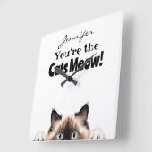 Funny Ragdoll Cam Wall Clock Quadratische Wanduhr (Winkel)