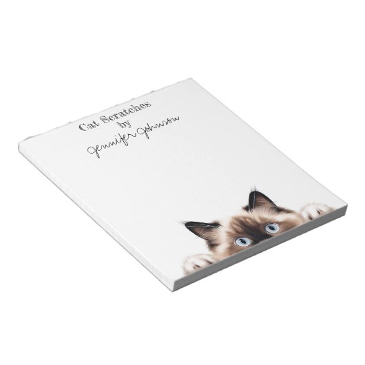 Funny Ragdoll Chat Notepad Notizblock (angewinkelt)