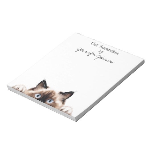 Funny Ragdoll Chat Notepad Notizblock (Rotiert)