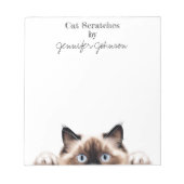 Funny Ragdoll Chat Notepad Notizblock (Vorderseite)