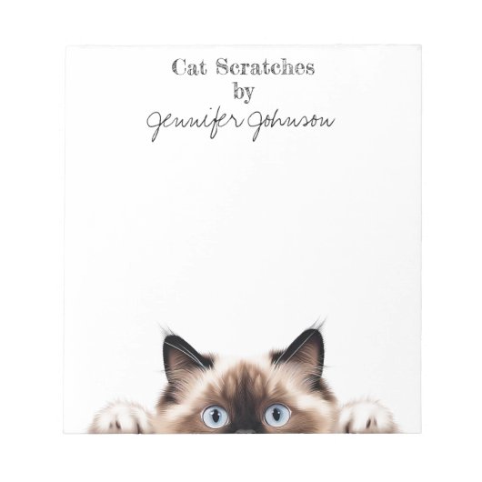 Funny Ragdoll Chat Notepad Notizblock (Vorderseite)