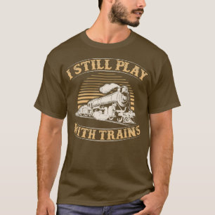 Funny Railroad and Train Graphic Railway Lovers 3 T-Shirt