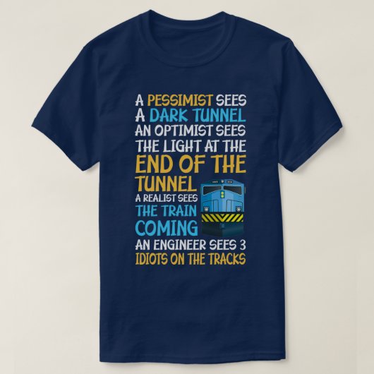 Funny Railroad Train Engineer Gabe 3 Idioten über T-Shirt (Design vorne)