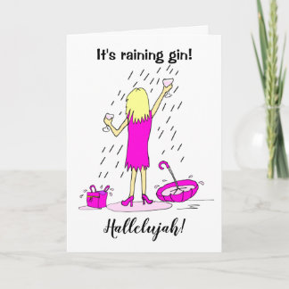 Funny Rain Geburtstagkarte Karte