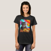 Funny Rainbow Cat Taco Kitty Internet Meme T-Shirt (Vorne ganz)