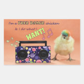 Funny Rainbow Chicken Stickers (Vorderseite)