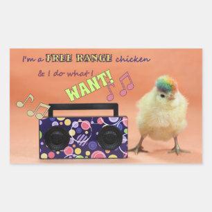 Funny Rainbow Chicken Stickers