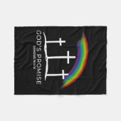 Funny Rainbow Christ Cross - Christian Quote God's Fleecedecke (Vorderseite (Horizontal))