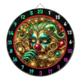Funny Rainbow Clown Dartboard mit Balloons Dartscheibe (vorne)