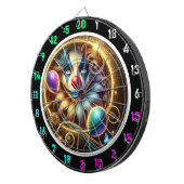 Funny Rainbow Clown Dartboard mit Balloons Dartscheibe (Vorderseite rechts)