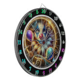 Funny Rainbow Clown Dartboard mit Balloons Dartscheibe (Vorderseite Links)