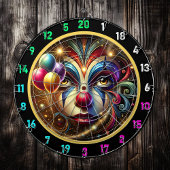 Funny Rainbow Clown Dartboard mit Balloons Dartscheibe