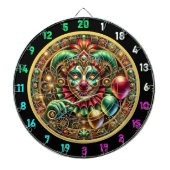 Funny Rainbow Clown Dartboard mit Balloons Dartscheibe (vorne)