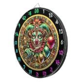 Funny Rainbow Clown Dartboard mit Balloons Dartscheibe (Vorderseite rechts)