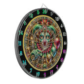 Funny Rainbow Clown Dartboard mit Balloons Dartscheibe (Vorderseite Links)