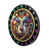Funny Rainbow Clown Dartboard mit Balloons Dartscheibe (Vorderseite rechts)