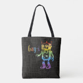 Funny Rainbow Gay Pride AI Robot Pun Joke Tasche (Rückseite)