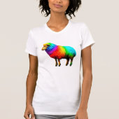 Funny Rainbow Sheep T-Shirt (Vorderseite)