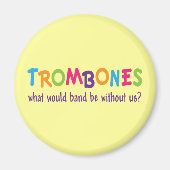 Funny Rainbow Trombone Band-Geschenk Magnet (Vorne)