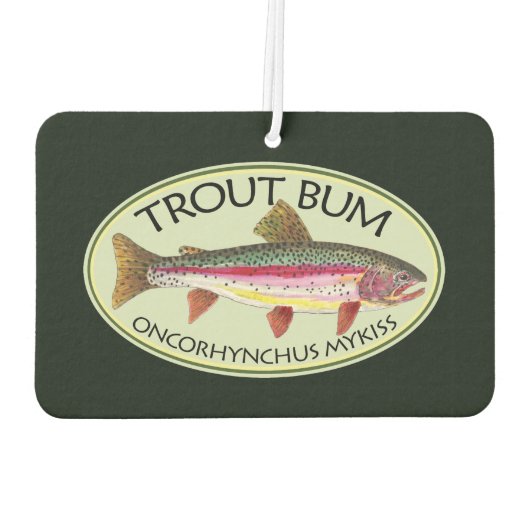 Funny Rainbow Trout Bum Autolufterfrischer (Rückseite)