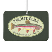 Funny Rainbow Trout Bum Autolufterfrischer (Vorderseite)