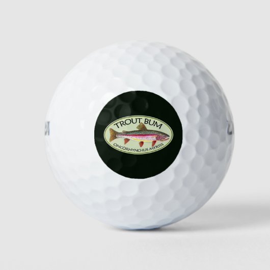 Funny Rainbow Trout Bum Fischen Golfball (Vorderseite)