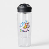 Funny Rainbow Unicorn Personalisiert Trinkflasche (Vorderseite)