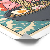 Funny Ramen Axolotl Noodle Lover Cute Creature Poster (Ecke)