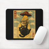 Funny Ramen Cat Japanese Anime Ufo Men Women Teens Mousepad (Mit Mouse)