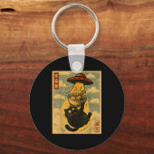 Funny Ramen Cat Japanese Anime Ufo Men Women Teens Schlüsselanhänger (Vorderseite)