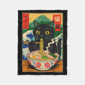 Funny Ramen Cat Japanese Noodle Kitten  Fleecedecke (Vorderseite)