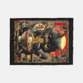 Funny Ramen Cat Noodle Lovers Anime Otaku  Fleecedecke (Vorderseite (Horizontal))