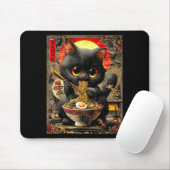 Funny Ramen Cat Noodle Lovers Anime Otaku  Mousepad (Mit Mouse)
