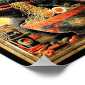 Funny Ramen Cat Noodle Lovers Anime Otaku  Poster (Ecke)