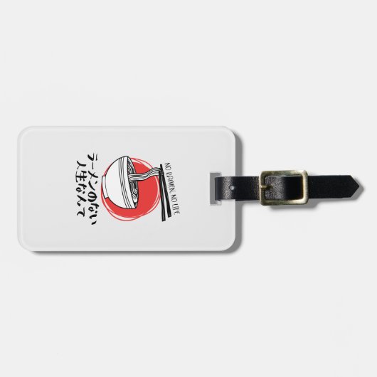 Funny Ramen Life Rustic Gepäckanhänger (Vorderseite horizontal)