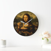 Funny Ramen Mona Lisa Große Wanduhr (Zuhause)