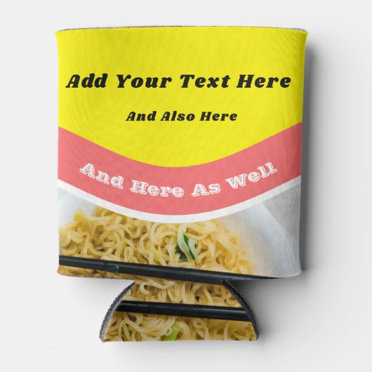Funny Ramen Noodles Packet Custom Message Dosenkühler (Vorderseite)