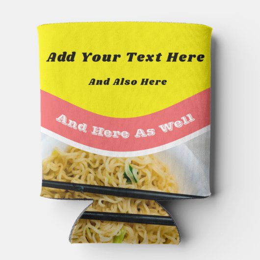 Funny Ramen Noodles Packet Custom Message Dosenkühler (Rückseite)