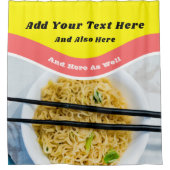 Funny Ramen Noodles Packet Custom Message Duschvorhang (Vorderseite)
