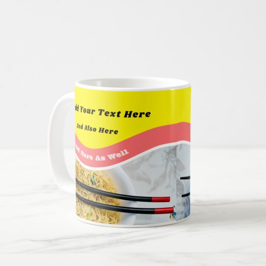 Funny Ramen Noodles Packet Custom Message Kaffeetasse (Vorderseite Links)