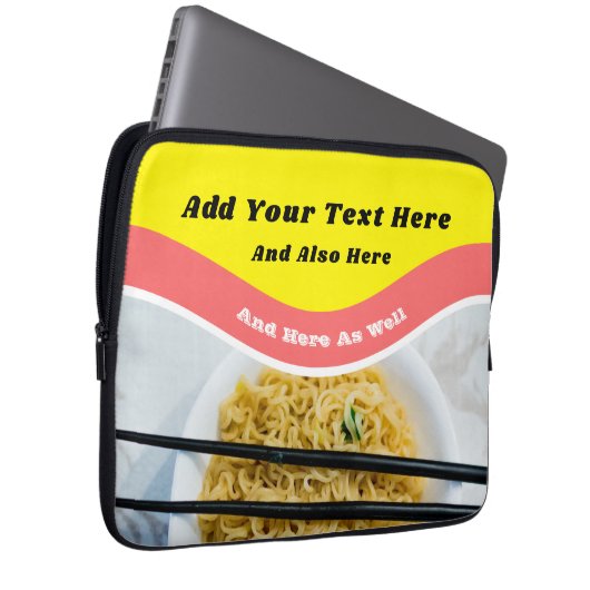 Funny Ramen Noodles Packet Custom Message Laptopschutzhülle (Vorne Rechts)